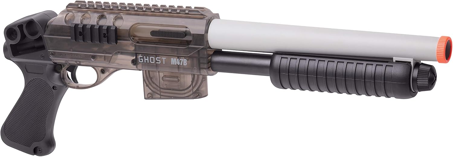 Game Face GFSGPKTGS Ghost Eraser Spring-Powered Airsoft Shotgun And Tactical Pistol Kit With Red Dot Scope (Grey/Smoke)