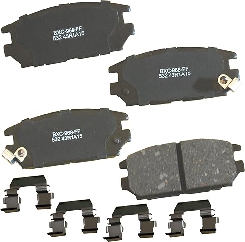 Miniatura 62 de Bendix Pastillas de freno traseras de cerámica Premium SBC1100 para Nissan Frontier 2024-2005, Xterra 2015-2005, Suzuki Equator 2012-2009