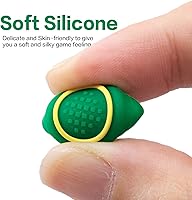 Vista 7 de Tapas de botón de interruptor, tapas de agarre de pulgar OLED para interruptor, tapas de palanca de mando para Switch lite - Amarillo y verde