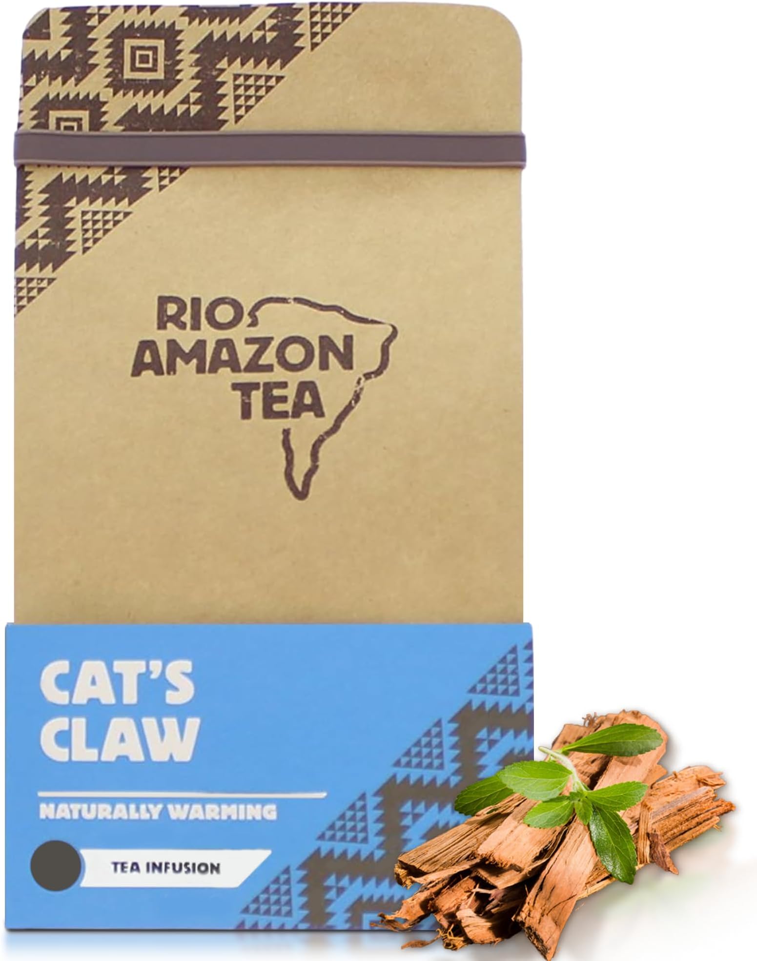 Cat's Claw Tea Bags – Organic Cat’s Claw Bark for Immune & Kidney Support – Anti-Inflammatory Herbal Tea – 40 Teabags – Caffeine-Free, Alcohol-Free – Ginger, Cinnamon, Cardamom, Orange