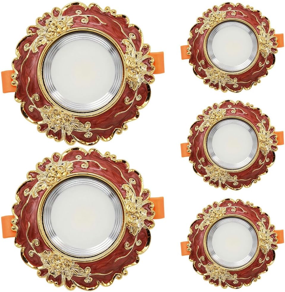 5 Pack Retrofit LED Recessed Lighting 4.3 Inch, 3000K/4000K/6000K, Dimmable Can Lights, 3W,5W,7W,10W European Ceiling Light, Resin Led Recessed Downlight