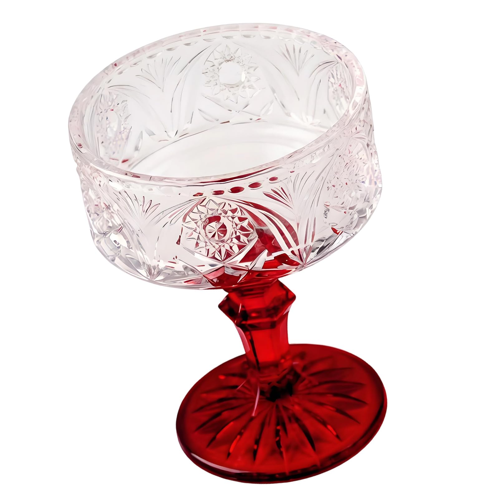 Hsyzygian Multipurpose Footed Glass Crystal Dessert Bowl Ice Cream Puddings Serving Cup for Restaurants and Family Gatherings Dessert