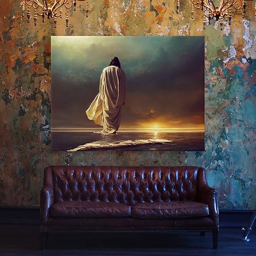 Miniatura 2 de Sense Canvas Lienzo decorativo de Jesús 23, decoración del hogar, póster de pared, XL, 48 x 36  0.75 pulgadas