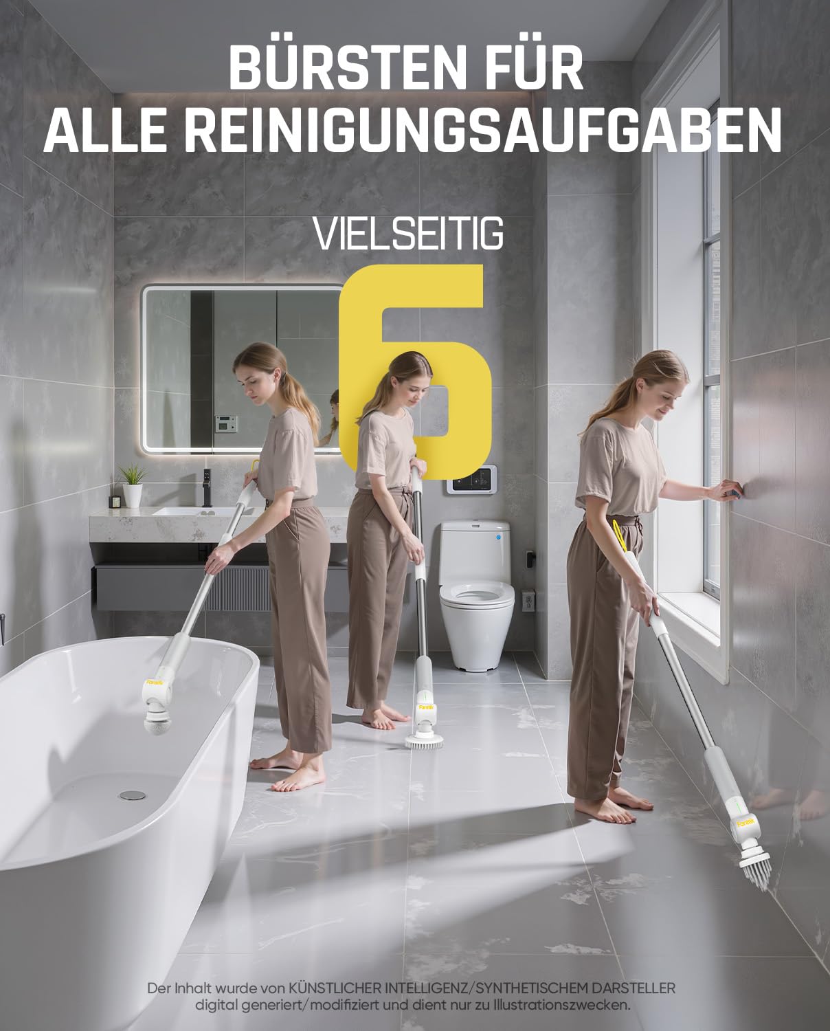Fanttik G9 Pro Elektrische Reinigungsbürste & 4 Ersatzpads