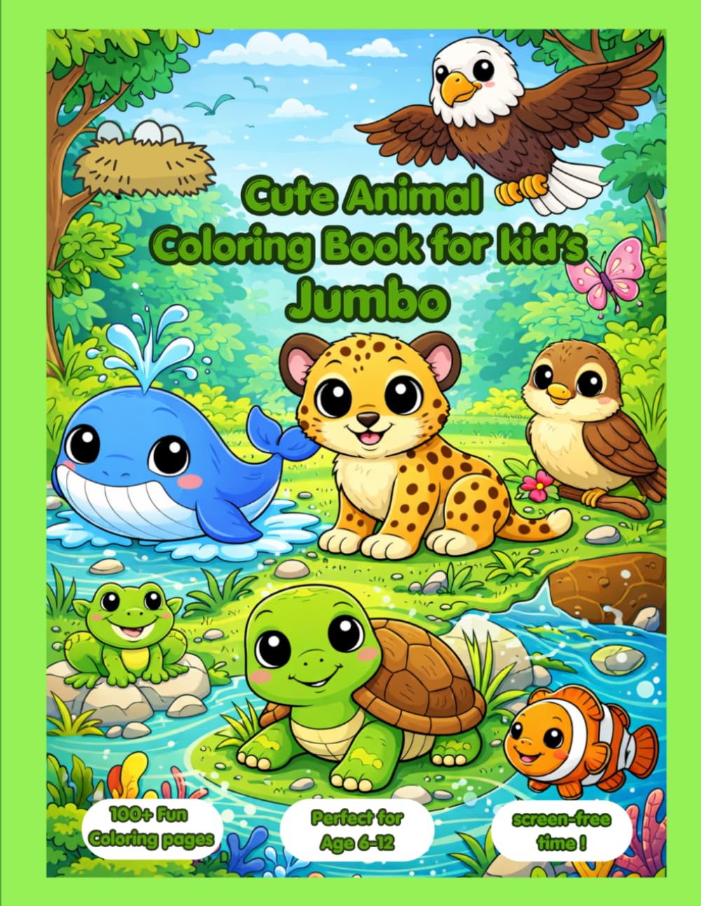 My First Animal Coloring Book for Kids Ages 4–10: Simple and Cute Animal Illustrations with Bold Lines | Easy Coloring Pages for Toddlers, Preschool & Early Learners | Stress-Free Fun Activity Book