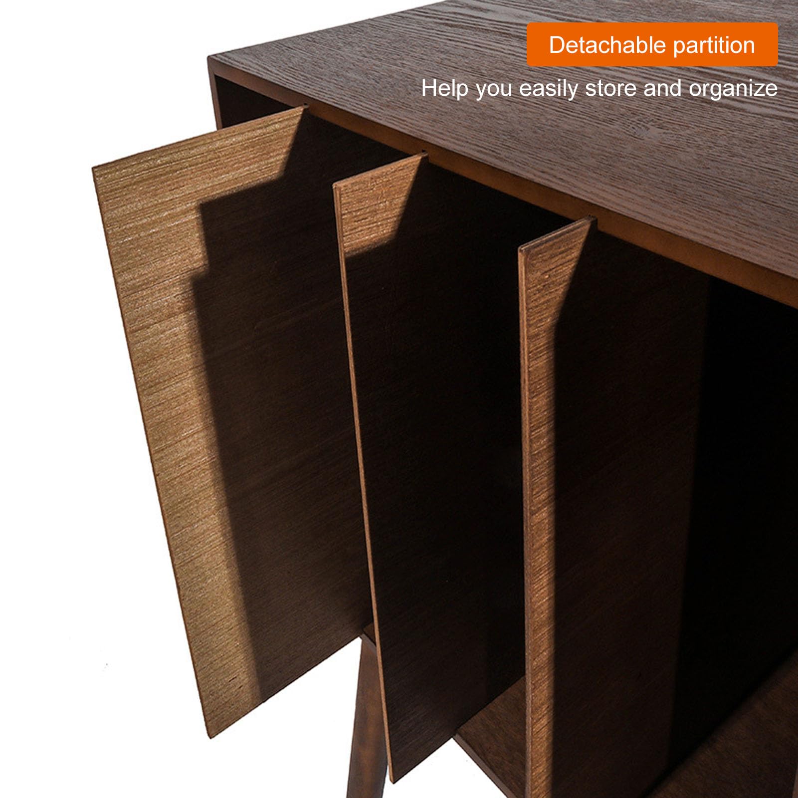 Supporto per giradischi in legno, tavolo per giradischi in vinile con 4 armadietti per contenere 100 album, supporto girevole metà secolo con gambe in legno, mensola per esporre dischi per camera da