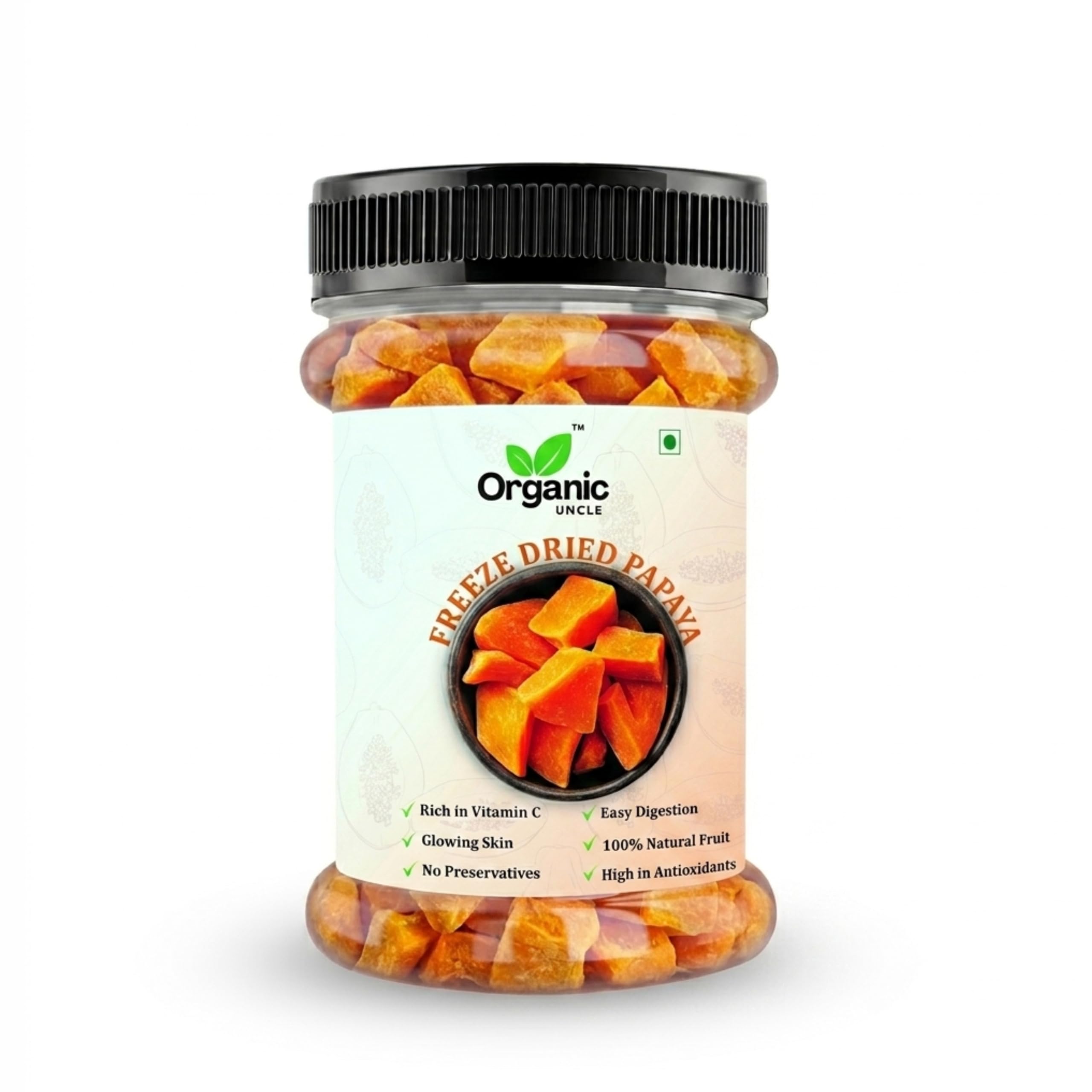 Organic Uncle Freeze Dried Papaya | Crispy Fruit Snack | Made from Real Papaya | No Added Preservatives | Ready to Eat – 50GM-image-24