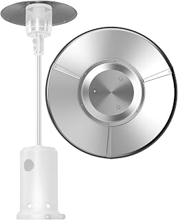Rangland Heat Reflector Shield for Outdoor Propane Patio Heaters, Weatherproof Aluminum Top Dome-cap (All hardware included - Universal replacement fit)