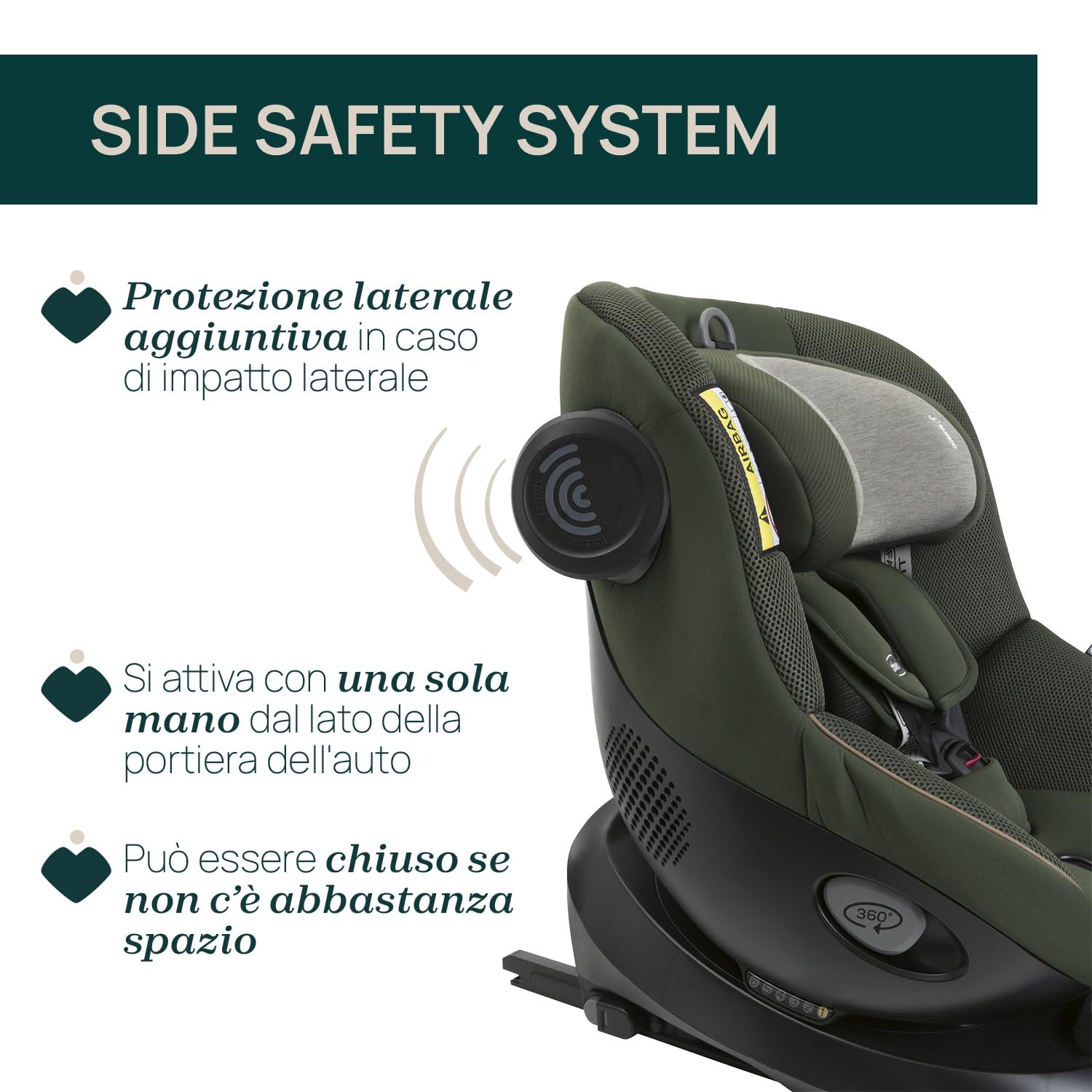Chicco Seat105 I-Size, Seggiolino Auto Omologato ECE R129/03, Girevole A 360°, Reclinabile in 6 Posizioni, Installazione Semplice e Veloce, Riduttore Incluso, 40-105 cm, Gruppo 0/1/2, da 0 a 4 Anni