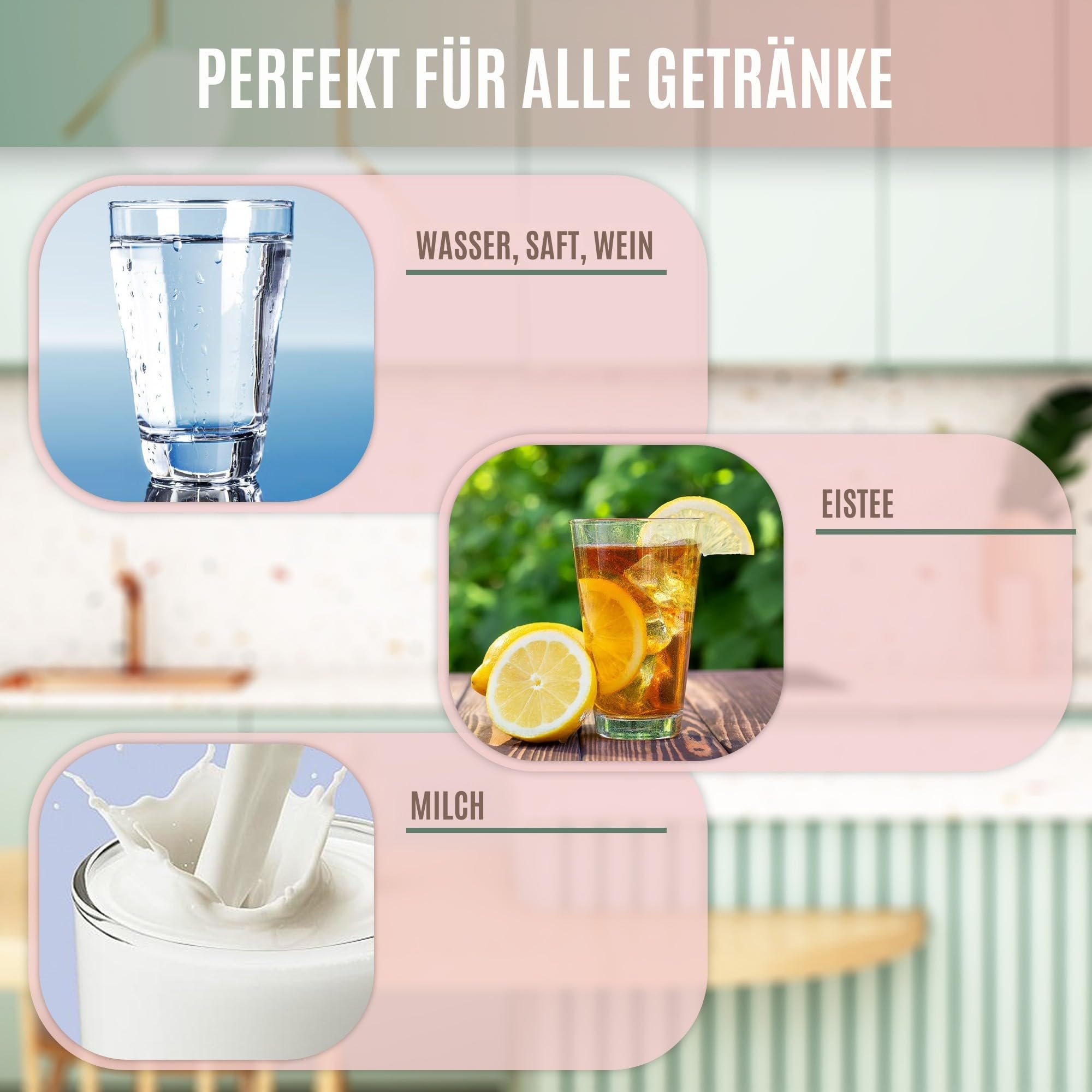 Wasserkaraffe 2 Liter aus Hochwertigem Kunststoff, Bpa-frei. Karaffe mit Deckel, Multifunktional für Feiern und Aktivitäten im Freien. Karaffe Plastik. (Grün)