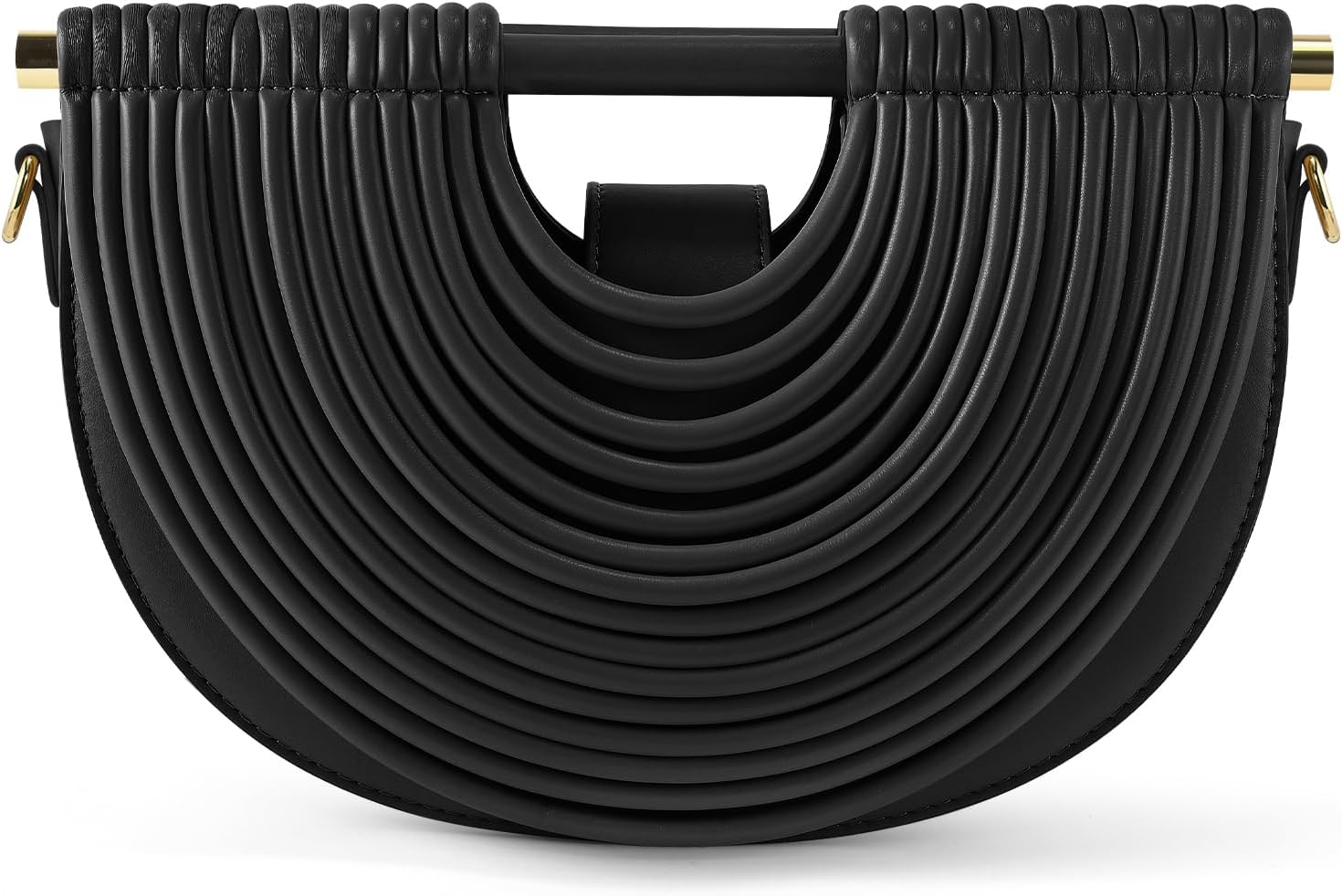 Clutch Purses for Women, Crescent Handbag Woven Bag, Formal PU Leather Purse Designer Handbags for Party Prom Wedding