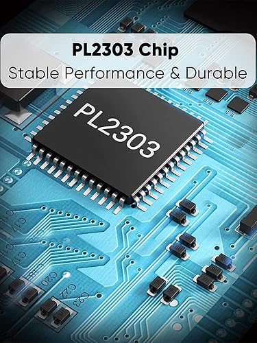 Miniatura 5 de CableCreation Cable USB a serie RS232 de 3.3 pies con chip PL2303 Prolific, adaptador DB9 para Windows 11,10, 8,1, 8,7, Linux, Mac OS, 1Mnegro