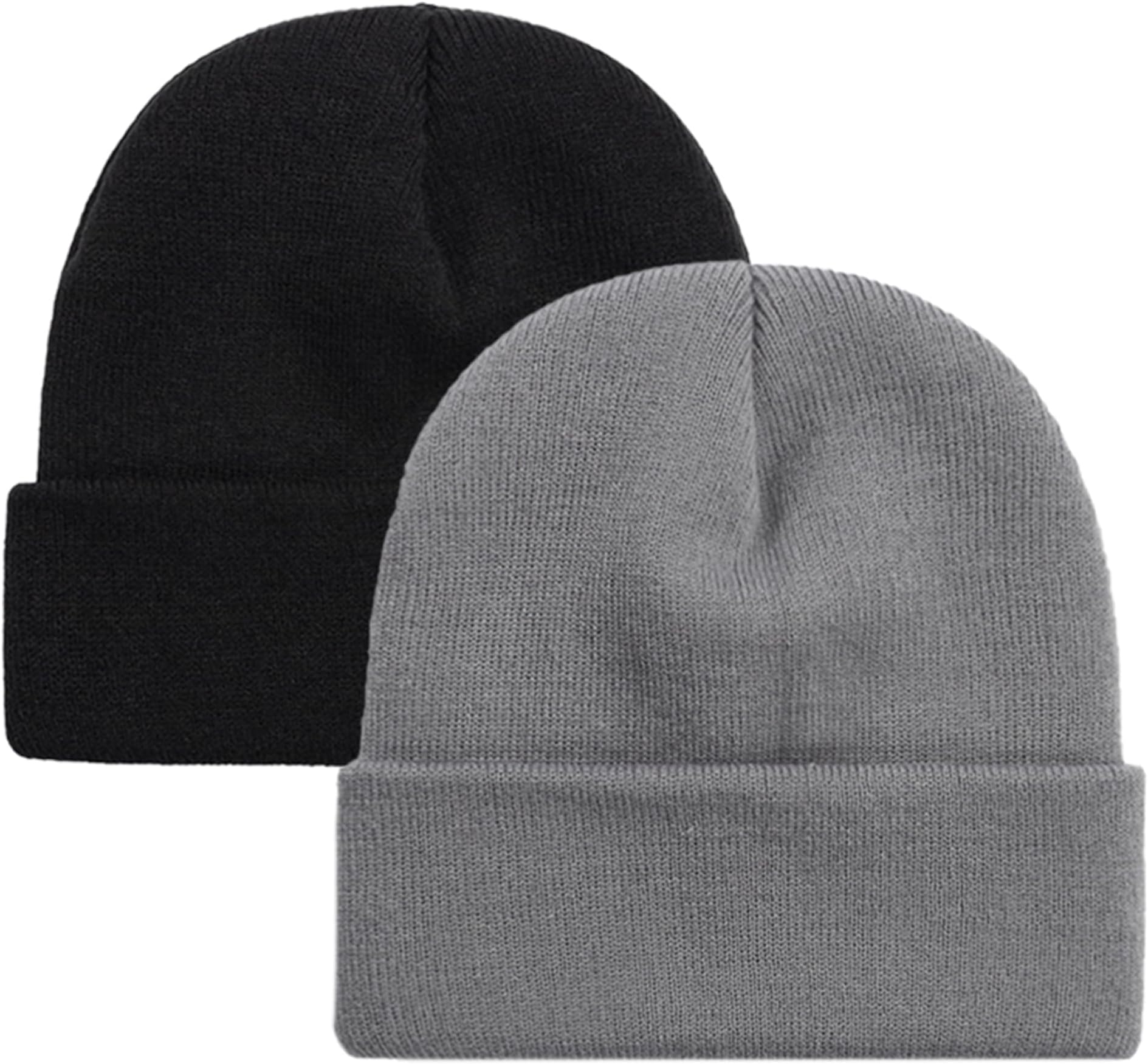 LPMOERAWomens Knit Beanie Hat Men Winter Hat Unisex Adult Knit Beanies Stretchy Ski Cap Soft Warm Cuffed Beanie