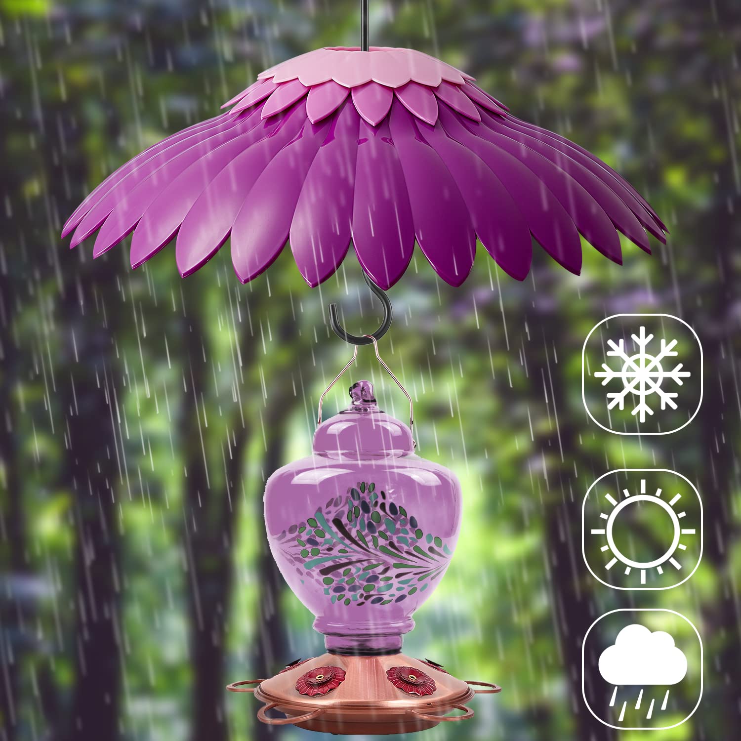 Déflecteur Pour Mangeoire à Oiseaux, Housse De Mangeoire à Oiseaux, Protège Le Nectar Du Soleil Et De La Neige Et Garde Rafraîchissant, Protège La Fosse Des Fourmis, Protège La Mangeoire à Colibris