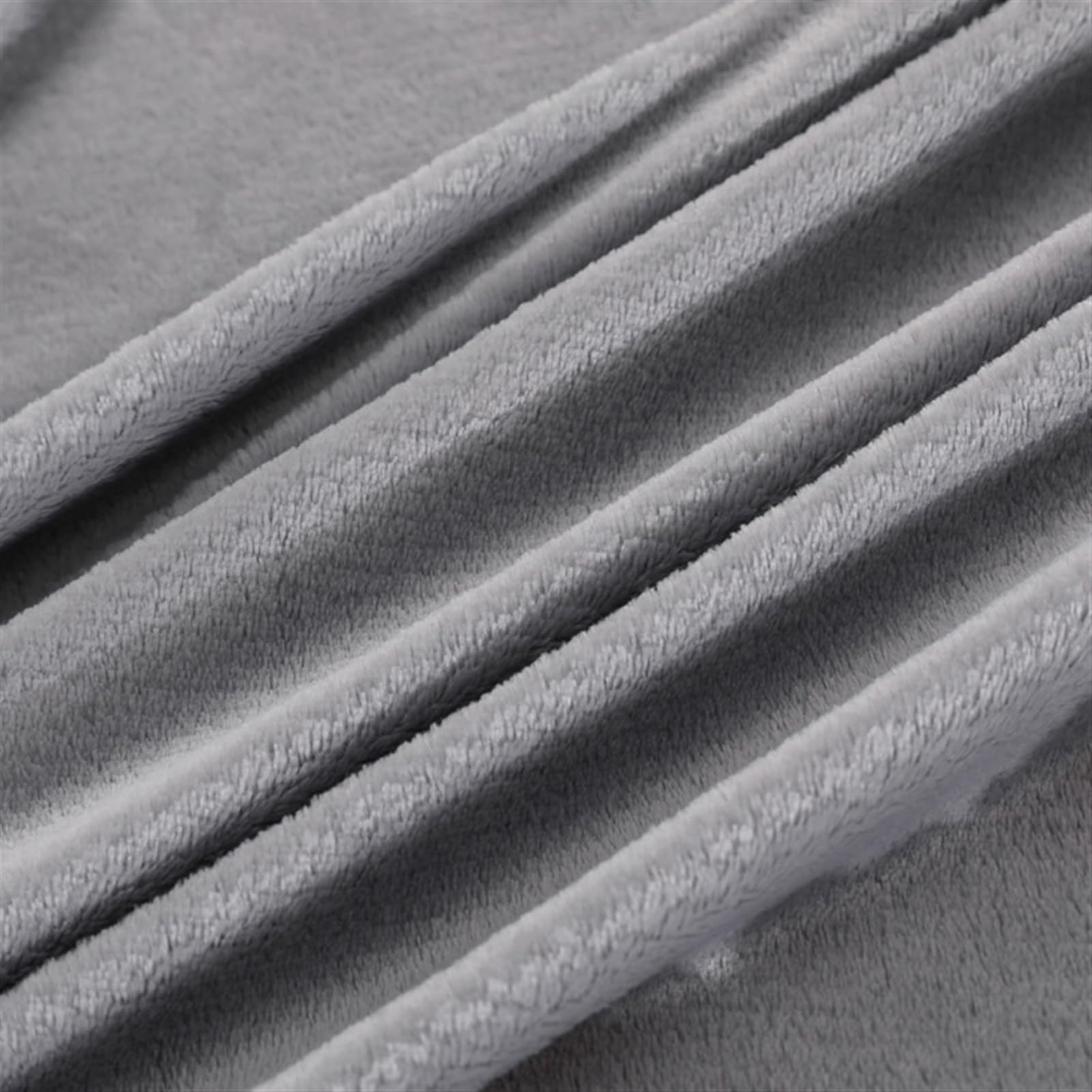 Sábana Bajera Ajustable de Franela 120 x 200 cm Suave Microfibra a Prueba de Polvo Elástica Lavable a Máquina para Colchón 28 cm de Altura, Gris Claro