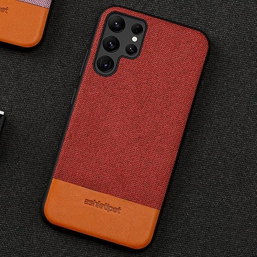 Miniatura 10 de LMEIL Funda de piel de lona para Samsung Galaxy S22 Ultra Note 20 10 S21 FE S20 FE S9 S10 S22 Plus a52s a71 A12 A50 A32 A52 A51 gris para Galaxy S20