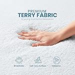 Utopia Bedding Waterproof Mattress Protector Queen Size, Premium Terry Mattress Cover 200 GSM, Breathable, Fitted Style with Stretchable Pockets (White)