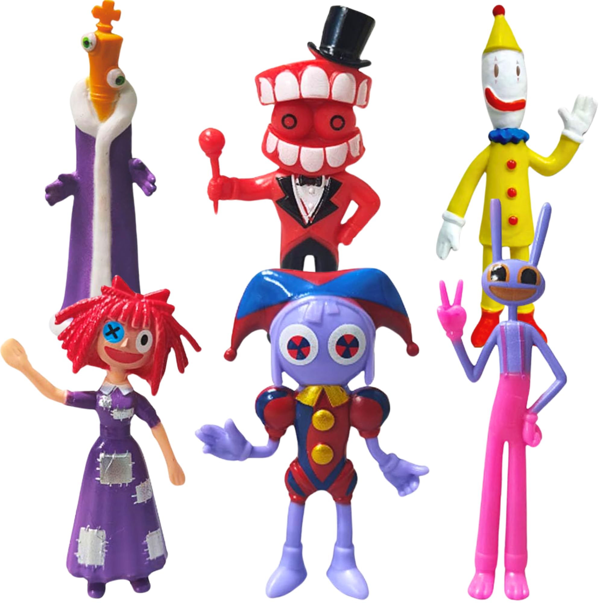 NosActGia Circus 6 Pack Action Figures - The Amazing Figure Toys 