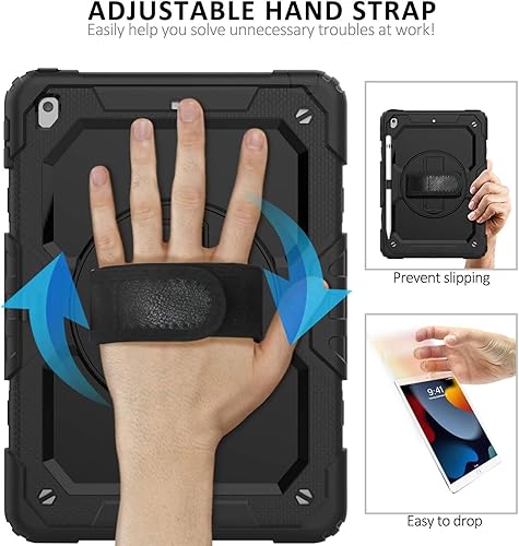 Miniatura 5 de Funda para iPad de 987 generación, funda para iPad 10.2 202120202019, a prueba de niños ambison funda protectora de cuerpo completo con protector de