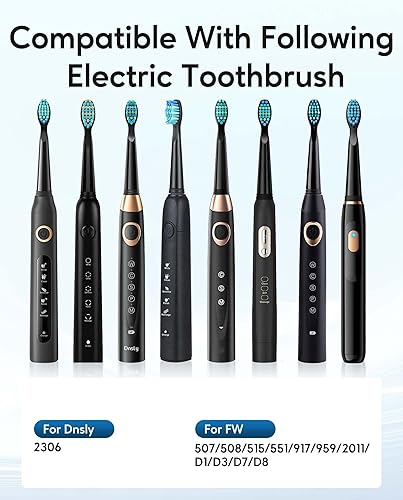 Miniatura 2 de Paquete de 7 cabezales de cepillo de dientes eléctricos Dnsly compatibles con cabezales de cepillo de dientes Dnsly Fairywill FW-507508551917959