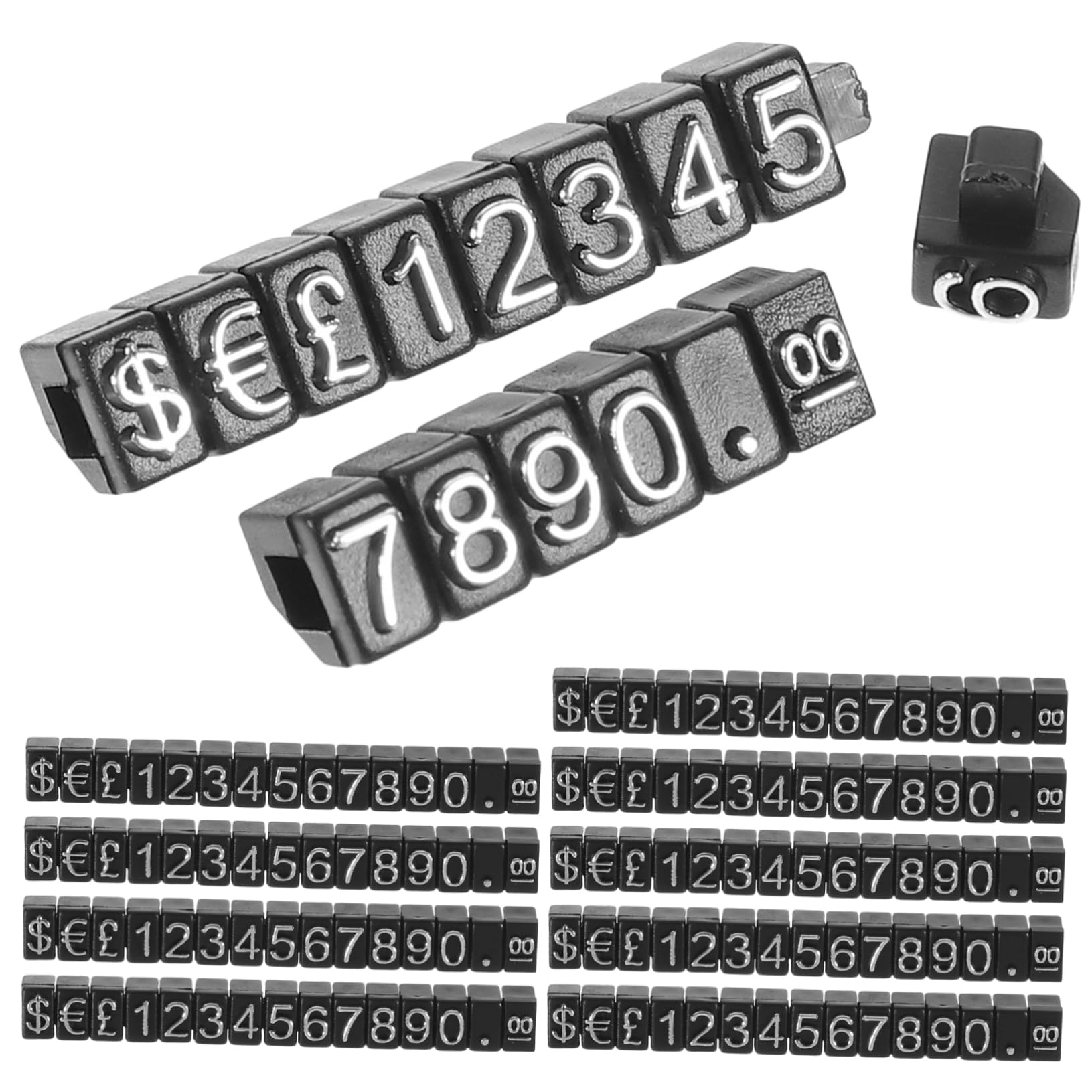 TEHAUX 50sätze Preisdisplay Cube Für Einzelhandel Preisschilder Für Schmuck Kosmetik Lebensmittel Und Mehr Verstellbare Preisblöcke Mit Elegantem Design