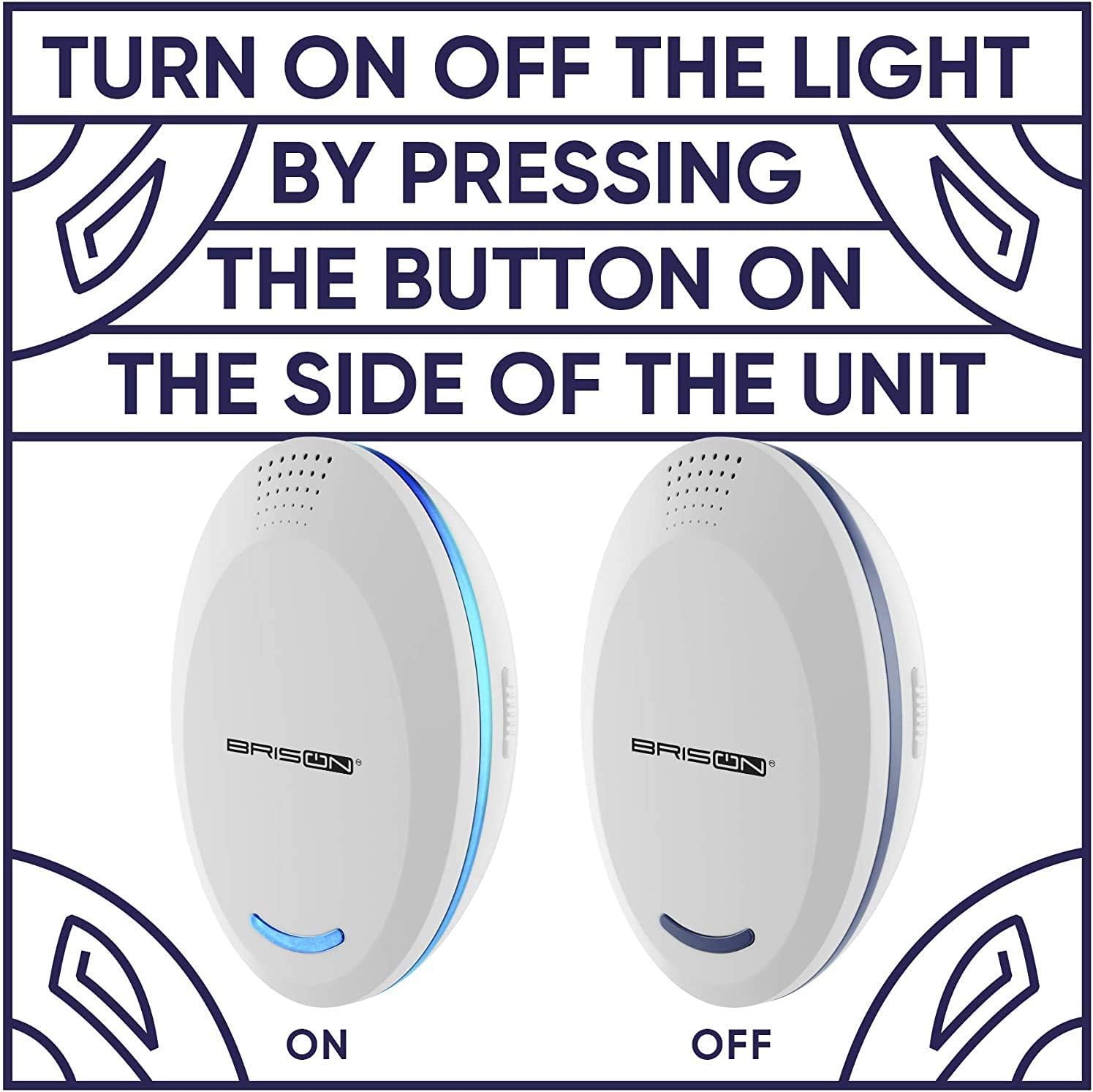 BRISON Ultrasonic Pest Repeller - Rodent Repellent Indoor Ultrasonic Control – Repellent for Mice Rat Bug Spider Roach Squirrel [2-Pack] : Garden & Outdoor