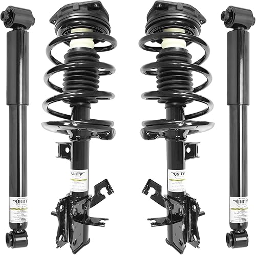 Unity 4-11453-255800-001 Conjunto completo de puntal delantero y trasero de 4 ruedas con kit de choque de gas