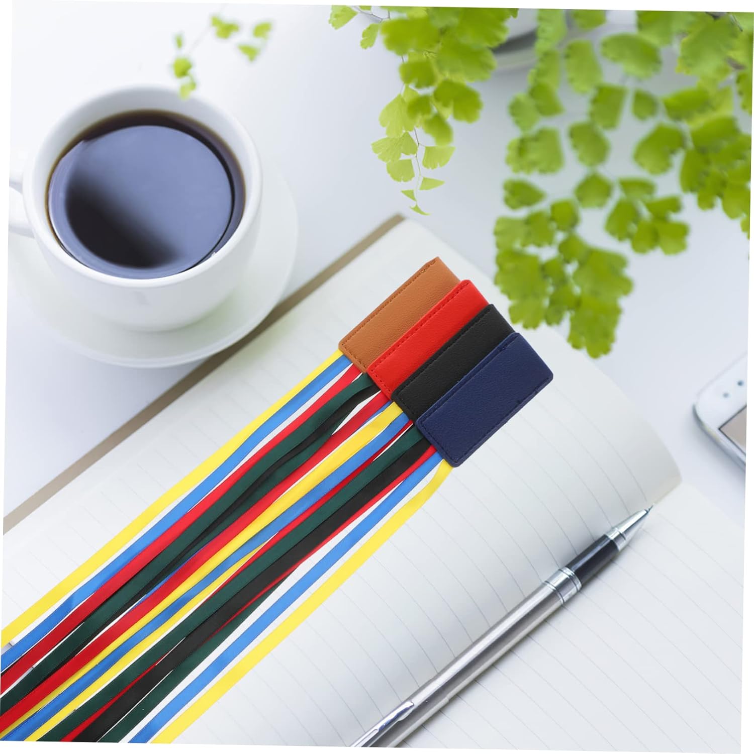 STOBOK 16pcs Ribbon Bookmark Elegant Page Markers for School Reading and Bible Study Beautifully Designed Thin Ribbons for Navigation