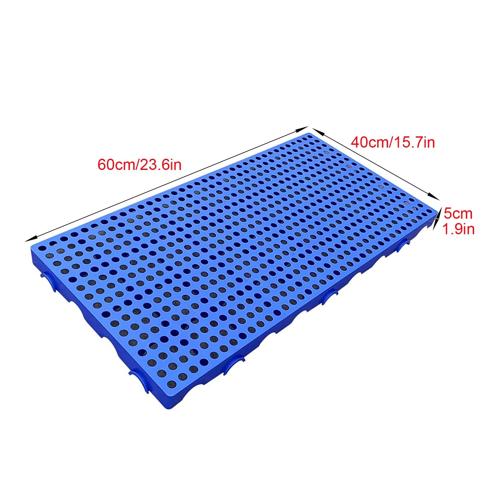 Paletas de Plástico de Alta Resistencia, Semi Palet de Polipropileno, Rejilla Plataforma Ventilación Impermeable, para Suelos de garajes, Almacenes, Naves(60x40x5cm)