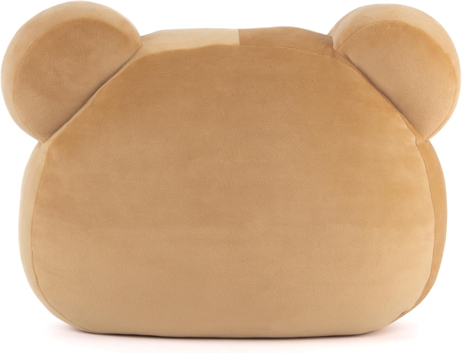 Official Mocha Head Cushion Authentic Merchandise 15" inch Super Soft Plush Decorative Throw Pillow Brown Bear Character Cute Adorable Home Bedroom Office Decor Polyester Spandex