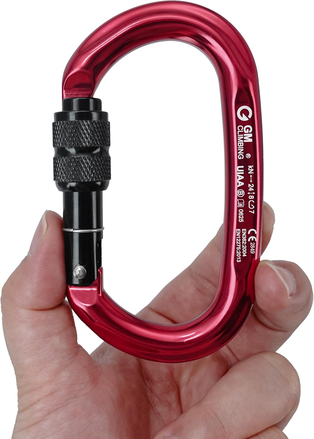 GM CLIMBING UIAA CE認証 24kN ロッキングカラビナ オーバル型 航空機級のアルミ製 登山 クライミング ビレイ