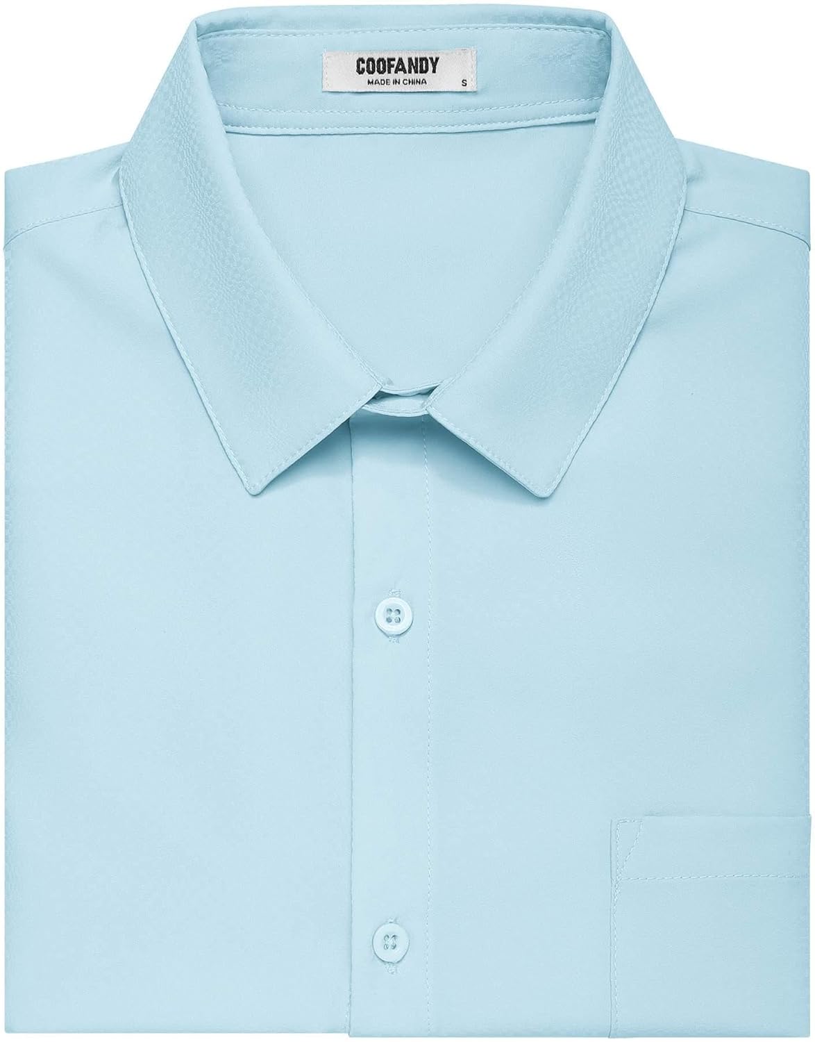 COOFANDY Men's Short Sleeve Dress Shirts Wrinkle Free Regular Fit Dress Shirt Textured Casual Button Down Shirts - Image 6