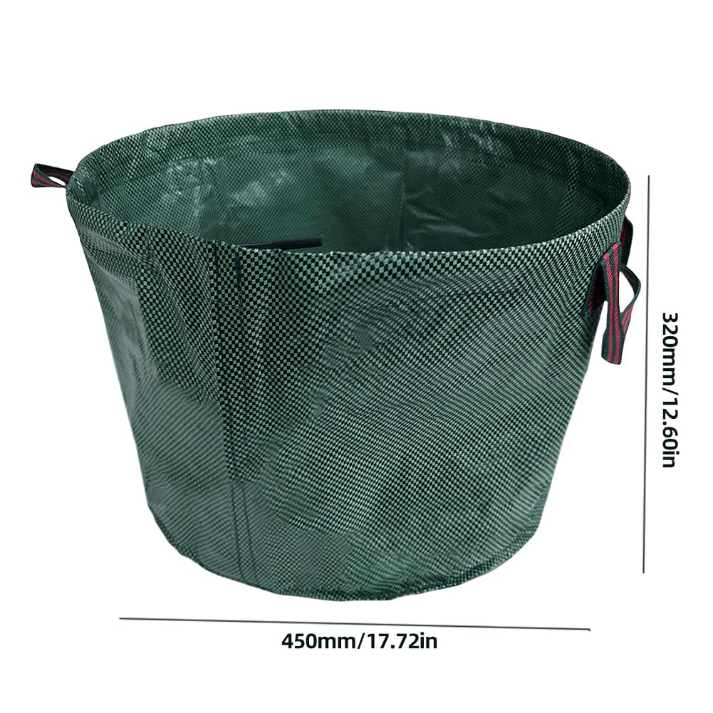 Sacos de Jardin Bolsa Jardin Bolsa de jardín de 50L, Saco de Hojas de Gran Capacidad, Cubo de Basura Ligero, contenedor de Basura Plegable para jardín, Bolsa de Almacenamiento(3PCS)