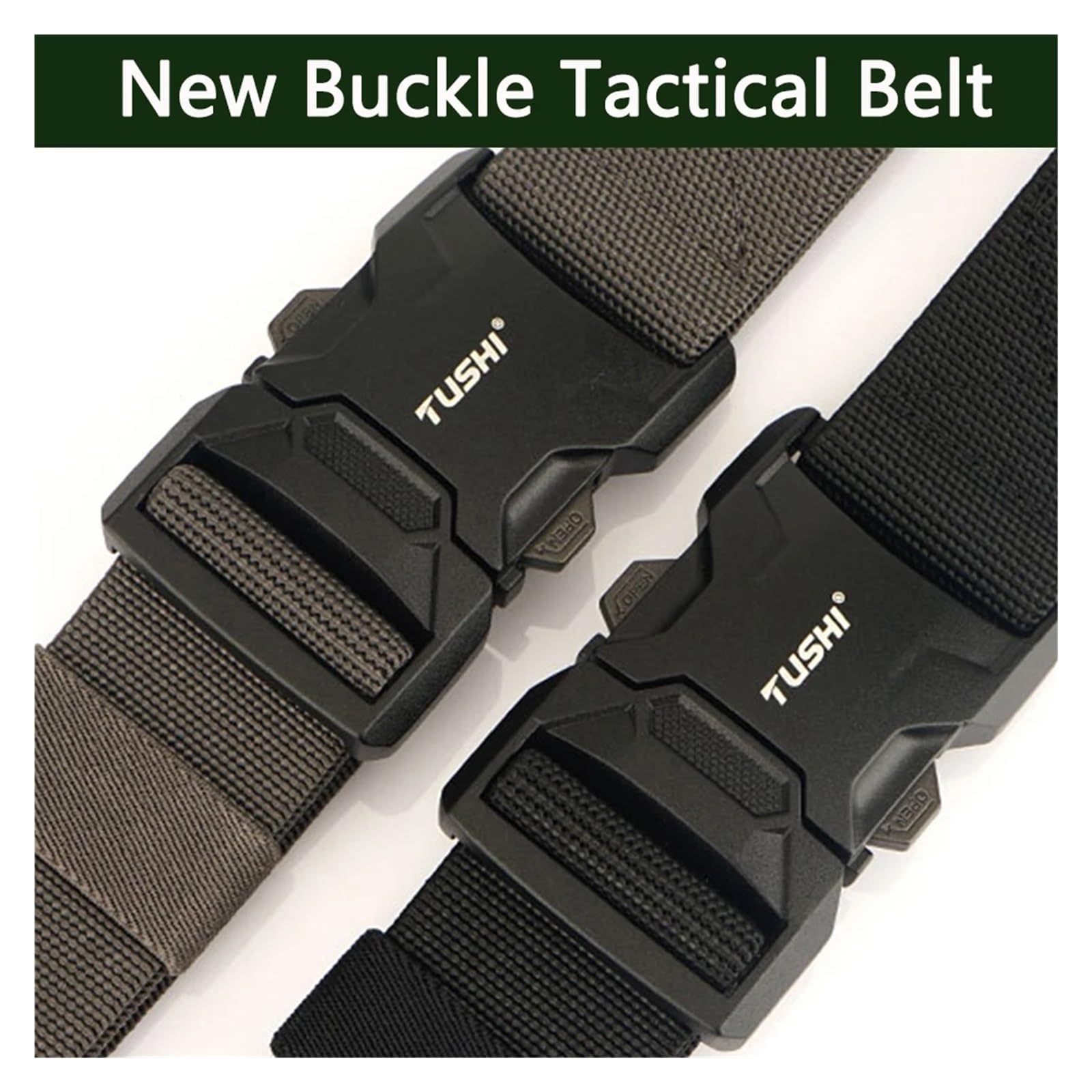 Correa de Amarre, Cinturón táctico Duradero de aleación de Aluminio con Hebilla enchufable de liberación rápida, cinturón de Vaquero for Exteriores. para Baca Bicicletas, Motocicletas(Elastic-Green)