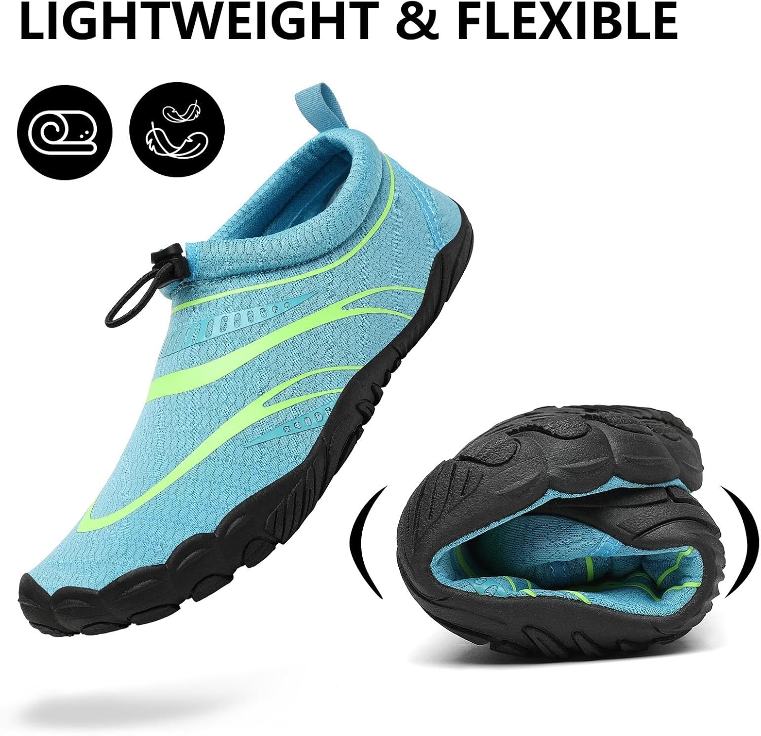 Mishansha Womens Mens Water Swim Shoes Wide Toe Box Barefoot Shoes US Size 5.5-13.5 Women / 3-11.5 Men - Image 6