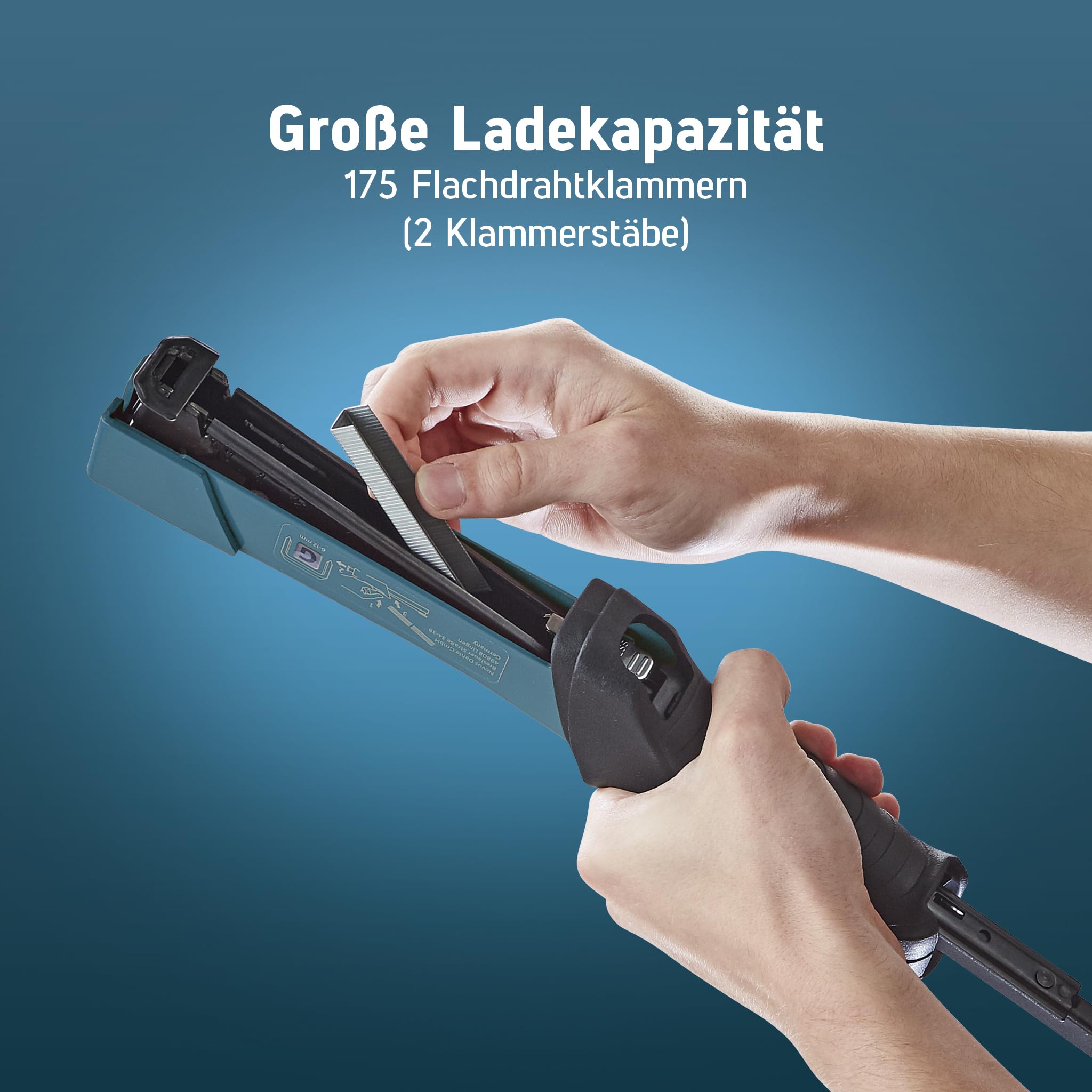 NOVUS TOOLS J-044 zestaw zszywaczy młotkowych + 5000 zszywek z drutu płaskiego - duży zszywacz do profesjonalnego zastosowania - zszywki płaskie G typ 11 od 6 do 12 mm - w całości z metalu