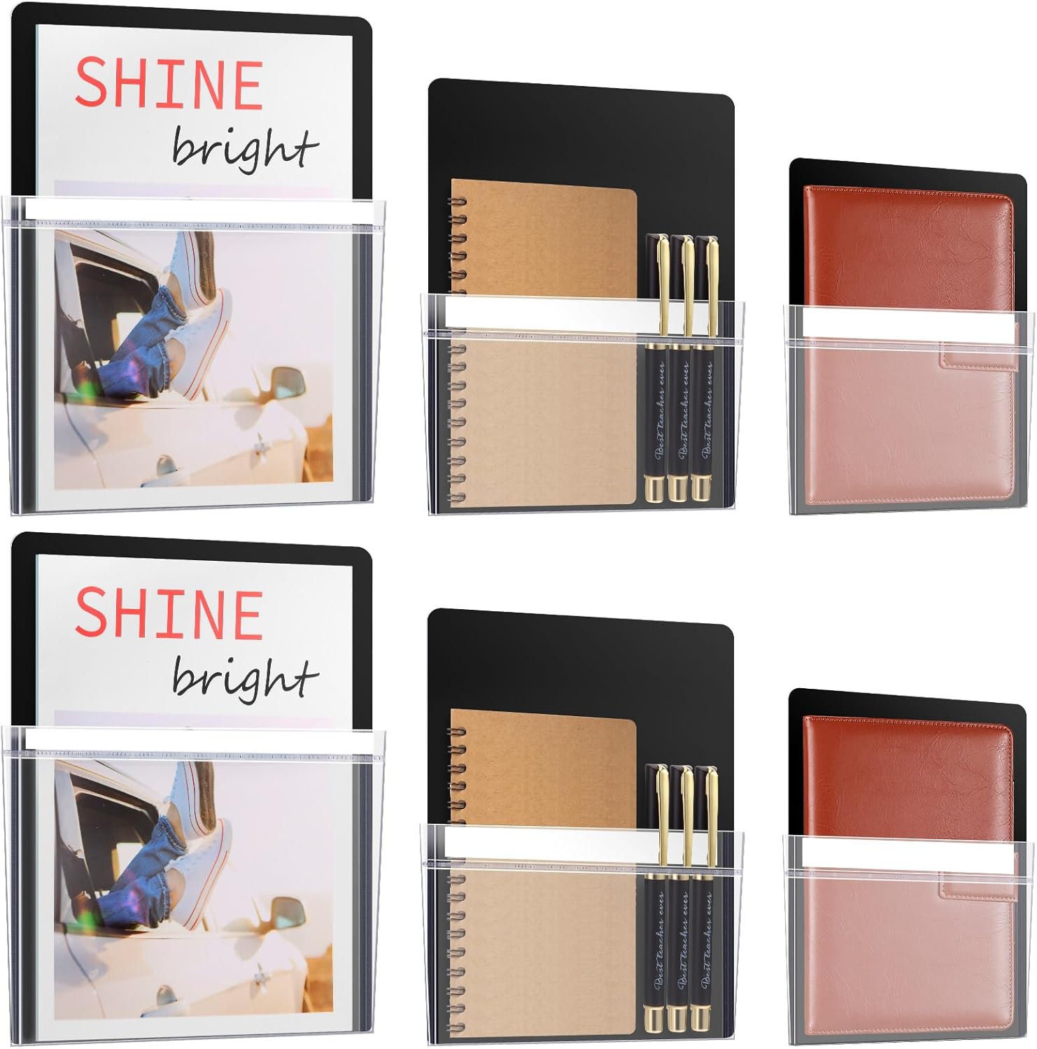 Ctosree 6 Pcs File Holder 3 Size Pen