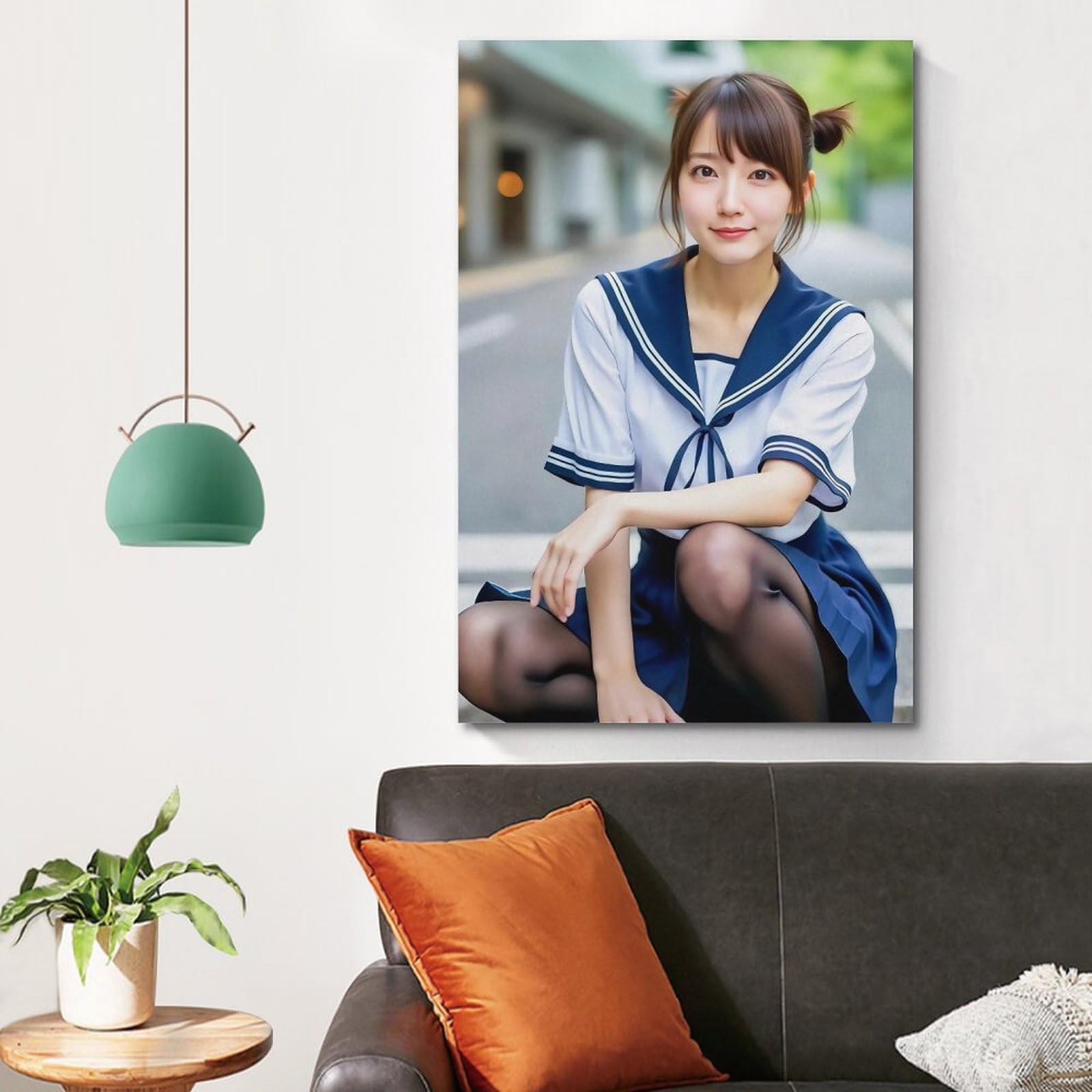 Amazon.co.jp: 吉岡里帆可愛いポスターキャンバスの現代様式の部屋の
