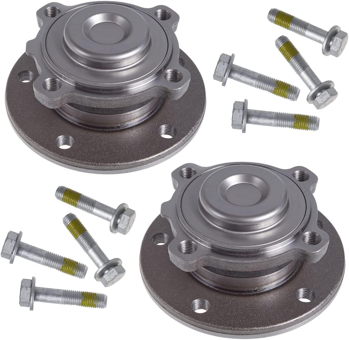 auqdd 513254 x2 front wheel hub and bearing assembly compatible with b-m-w 08-13 128i 135i,06-11 323i,07-13 328i 335i,09-11 335d,13-15 x1 rwd,10-16 z4# ha590162 31216765157