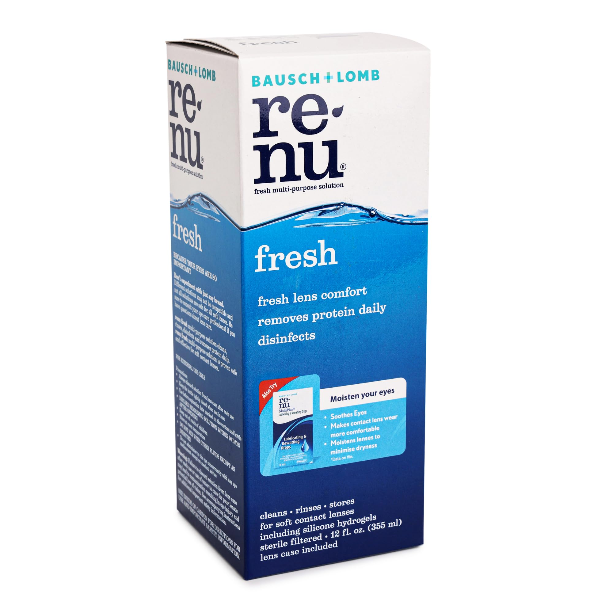 Bausch + Lomb Renu Fresh Multi-Purpose Contact Lens Solution 355ml (Pack of 1) 1