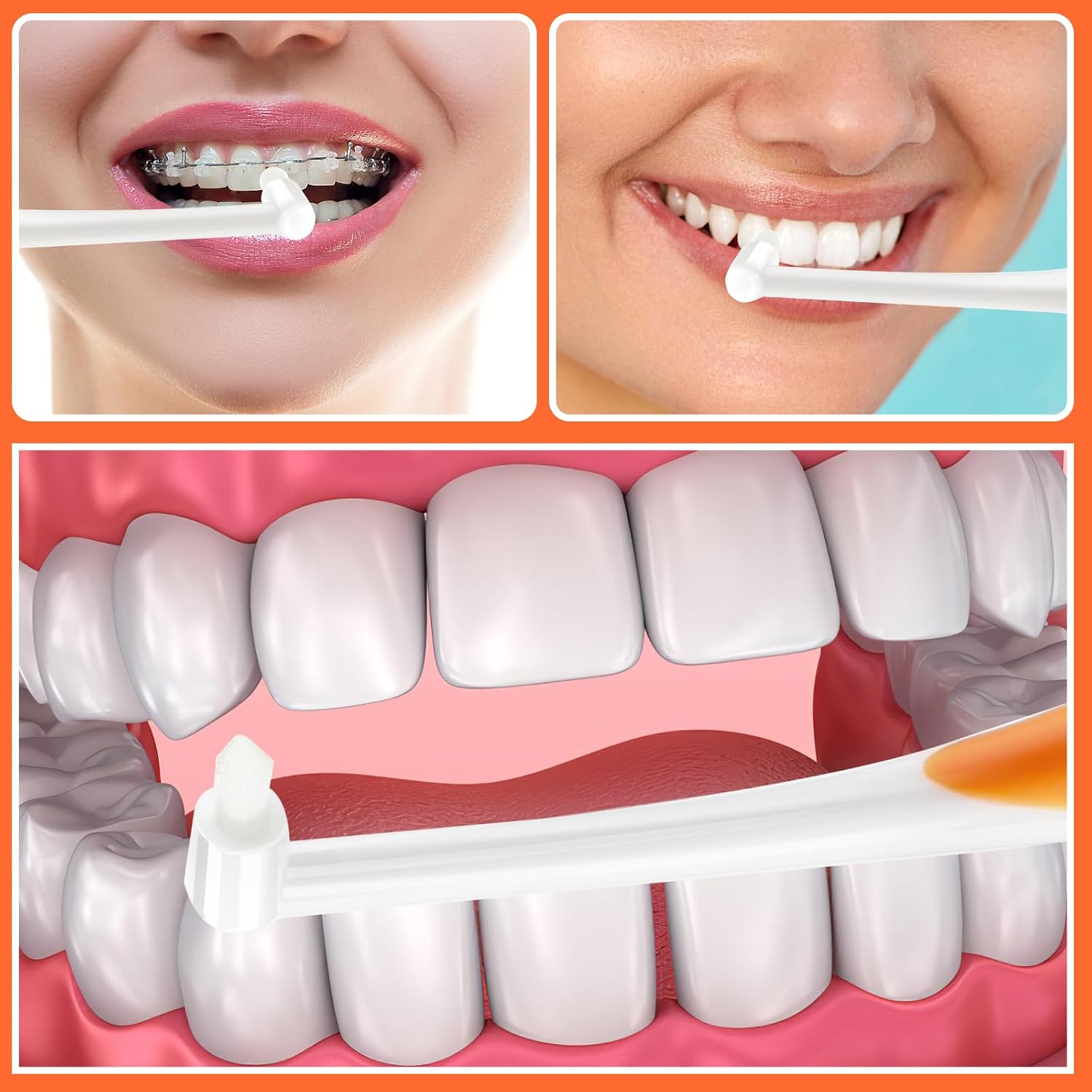 Ouligay 5Pcs End Tuft Toothbrush Tufted Brush Single Tuft Toothbrush Adult Interspace Toothbrushes Tiny Small Head Interdental Orthodontic Toothbrushes for Braces Detail Cleaning