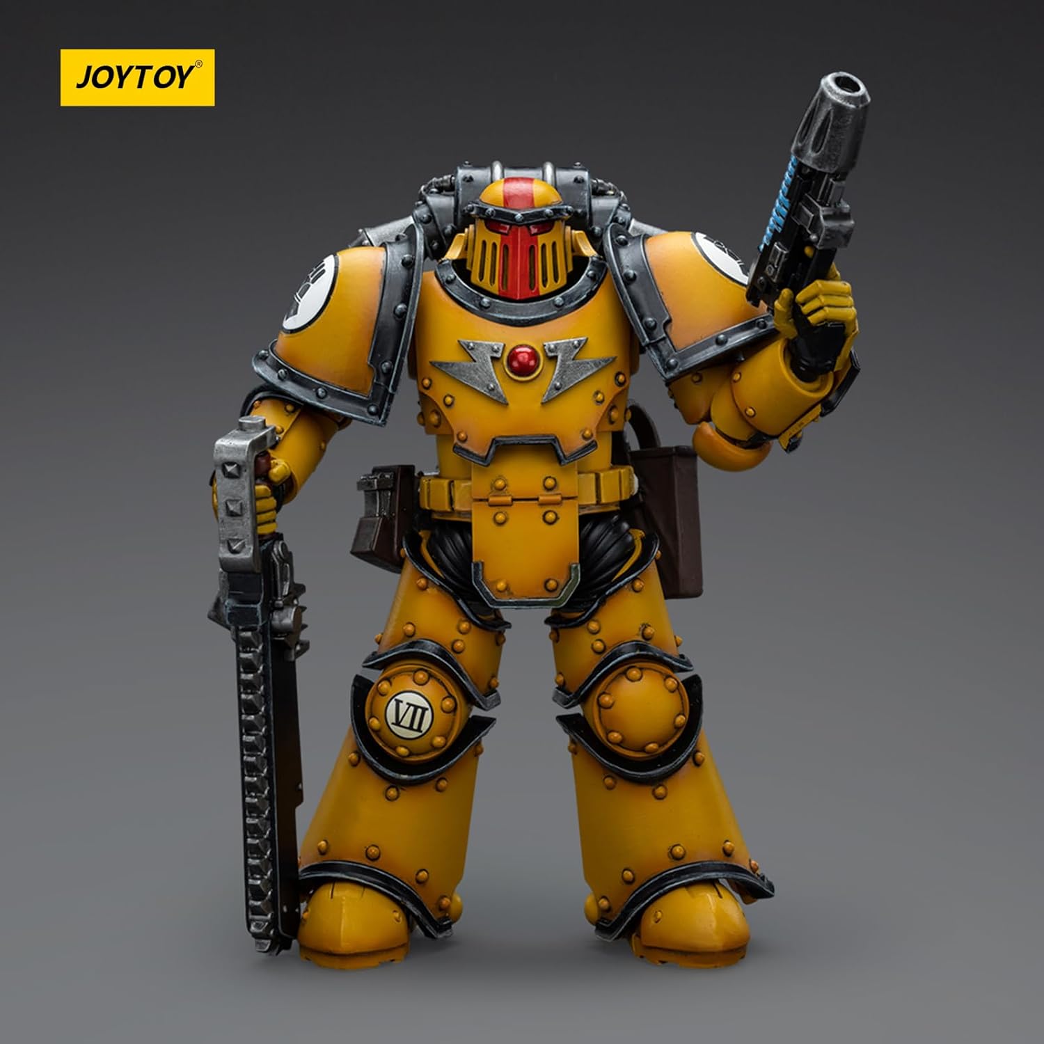 JOYTOY JT9084 40K 1/18 Action Figure Toy, Imperial Fists Legion MkIII Despoiler Squad Sergeant with Plasma Pistol, 4-inch Gift for Action Figure Lovers & Collectors Above
