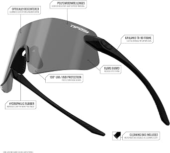 Tifosi Vogel SL Single Lens Sunglasses: Lightweight, sleek design for active wear