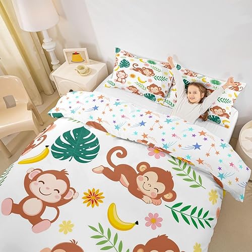 Vista 137 de Funda de edredón de zorro individual, funda de edredón de zorro de dibujos animados, búho de zorro bosque, juego de ropa de cama para niños, Multi 07