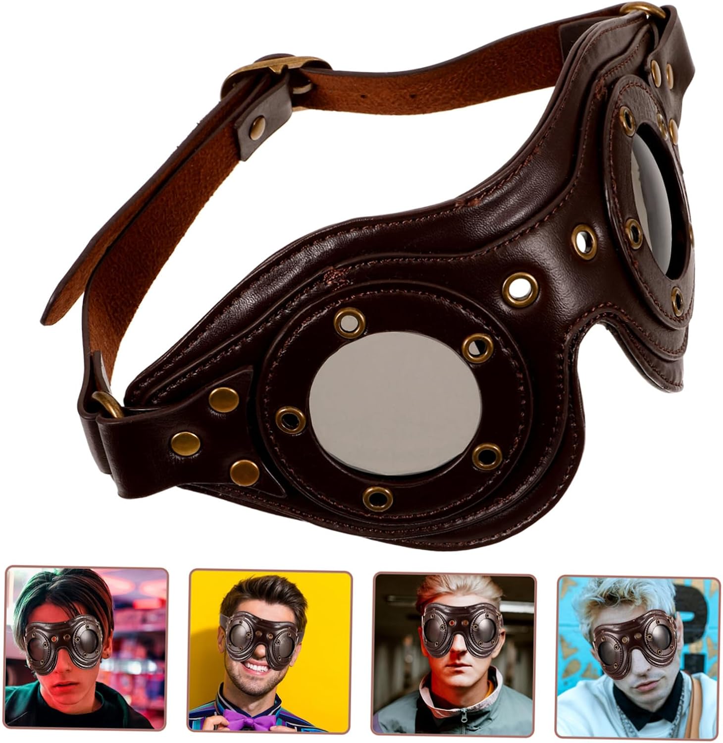 Punk Style Steampunk Goggles for Cosplay and Parties Vintage Protective Eyewear Unique Design and Construction