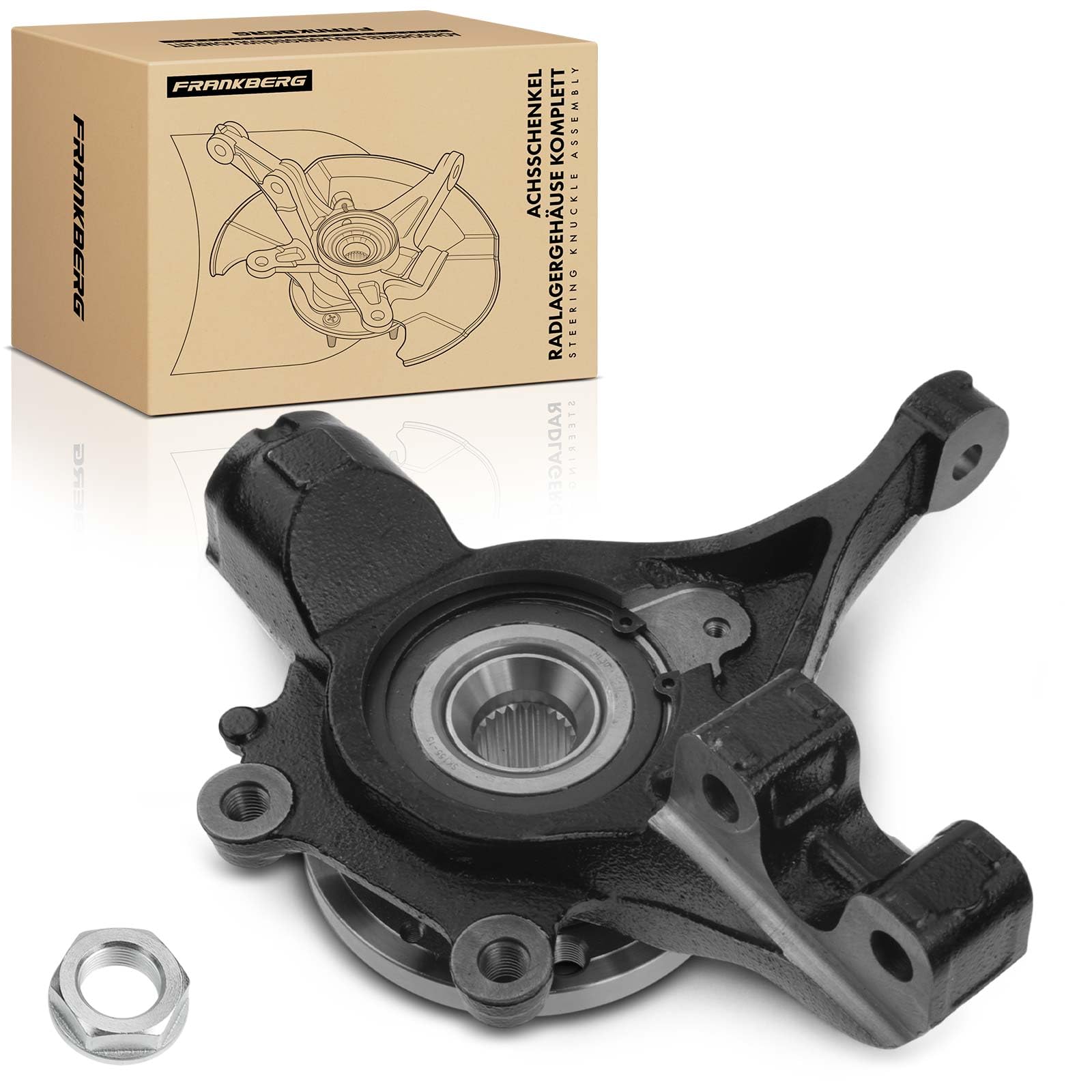 Frankberg Roulement de roue de moyeu de direction avant gauche 330785 | Compatible avec: C4 II NC, C4 II Saloon NC, Berlingo Box/MPV B9, C4 I Box/Hayon LR, C4 I LC, Partenaire Combispace 5 G