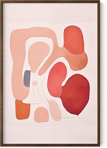 Miniatura 90 de HAUS AND HUES Arte abstracto moderno para pared, arte de sala de estar azul y verde, obra de arte moderna para paredes, imagen minimalista para sala