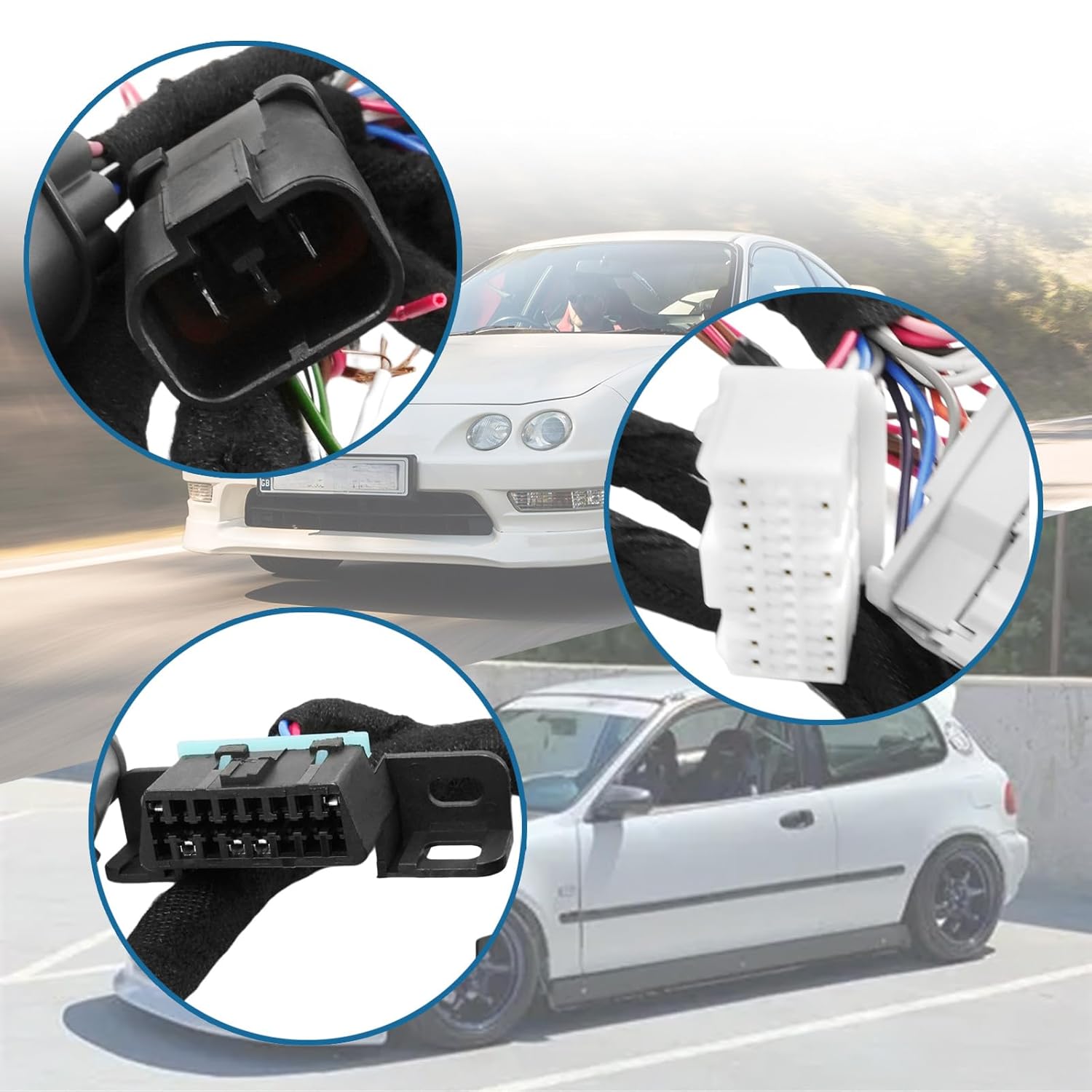 DAC061 Conversion Harness for 1992-1995 EG Civic 1994-2001 DC2 Integra K20 K24 K-Series K-Swap Wiring Harness Professional Installation is Recommended