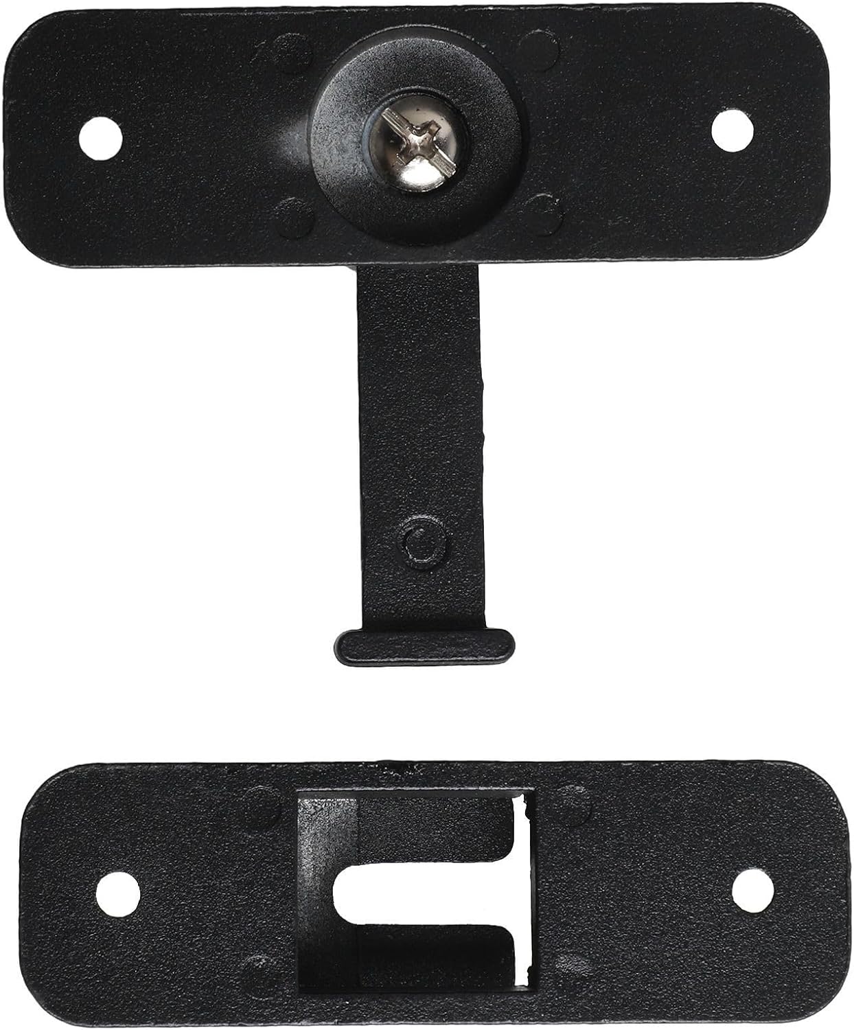 Black Zinc Alloy Door Latch, 90/180 Degree Sliding Bolt Lock Interior Bathroom Balcony Doors, Secure Screw- Hardware Gate Latch