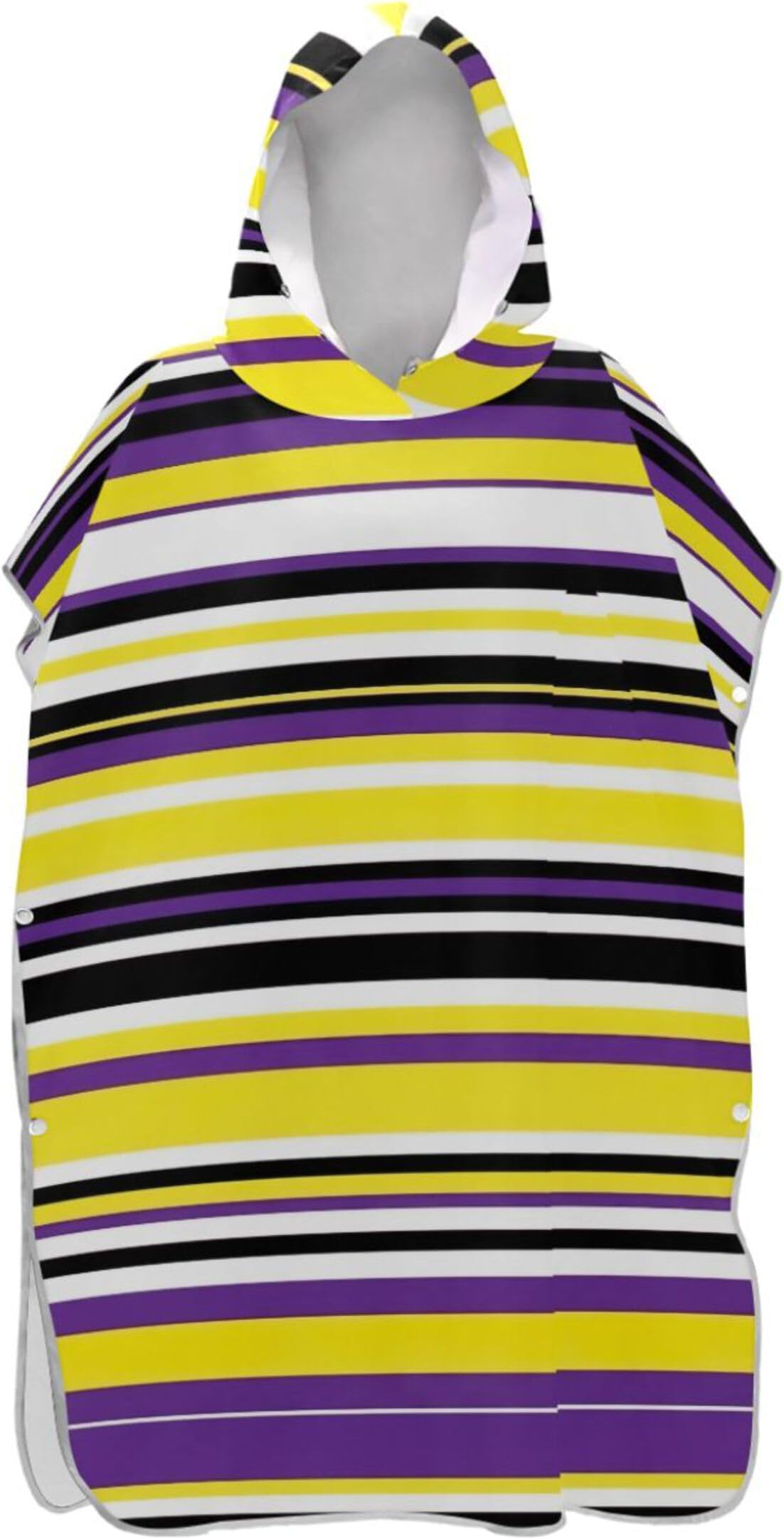 Joitme Stripes Surf Poncho Changing Robe Adults Beach Hoodie Towel Swimming Quick Dry Womens Ponchos with Hood One Size
